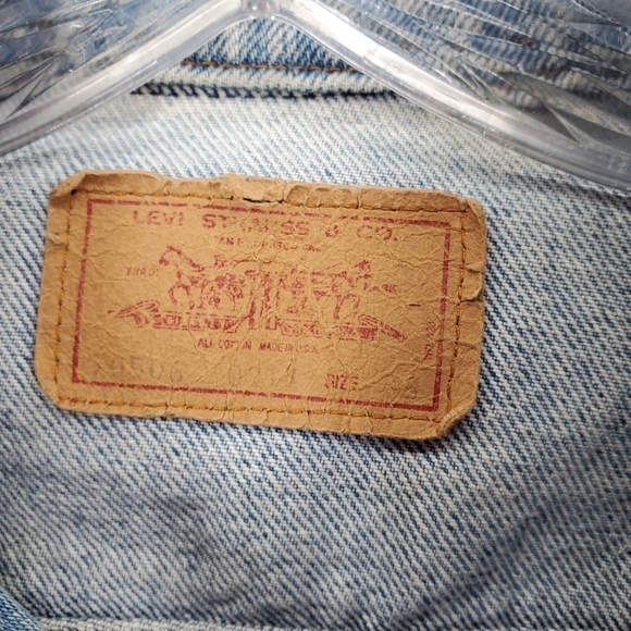 VTG Levis Trucker Denim Jacket Wmn 18 M Blue Jean Bomber USA Made 70506 0217 - Picture 2 of 16